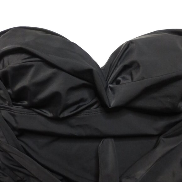 4/$14 NWT SWIMSUITS FOR ALL womens BATHING SUIT TOP halter BLACK SIZE 14 - Picture 4 of 10